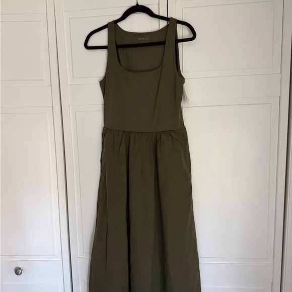 SPANX Dresses & Skirts - SPANX Olive Green Tank Midi Dress